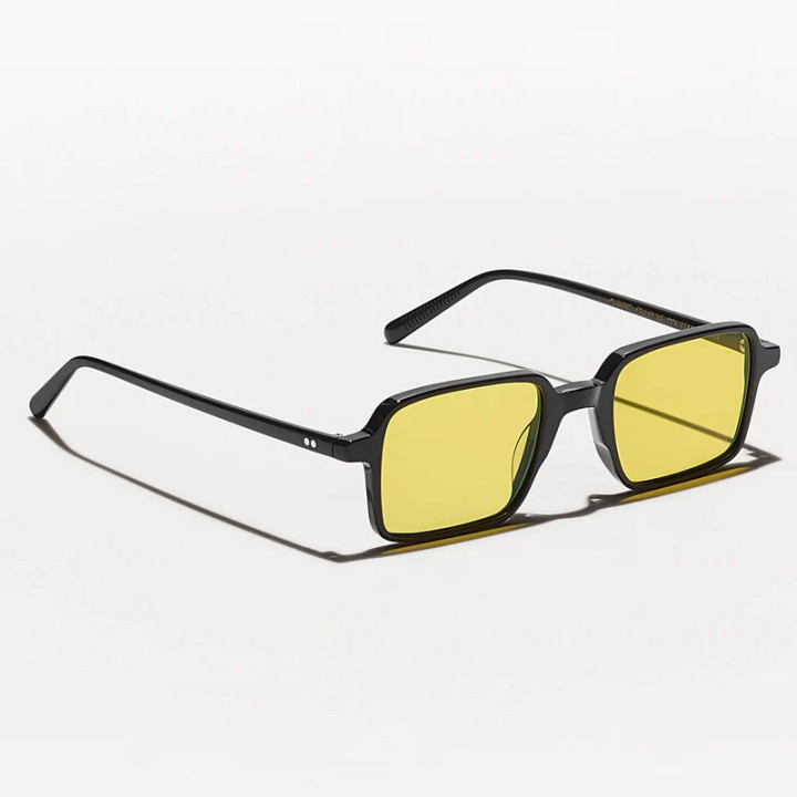 Las Shindig Black con lentes mellow yellow custom made tints vista 3q