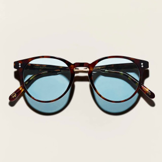 The Golda sun spot tortoise gold with blue glass lenses