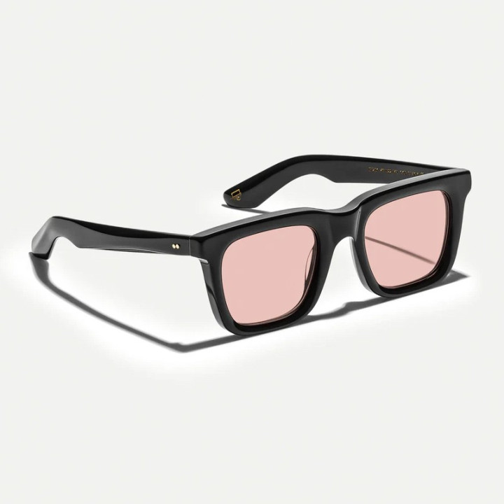 The Rizik Black with New York Rose Custom tinted lenses 3q view