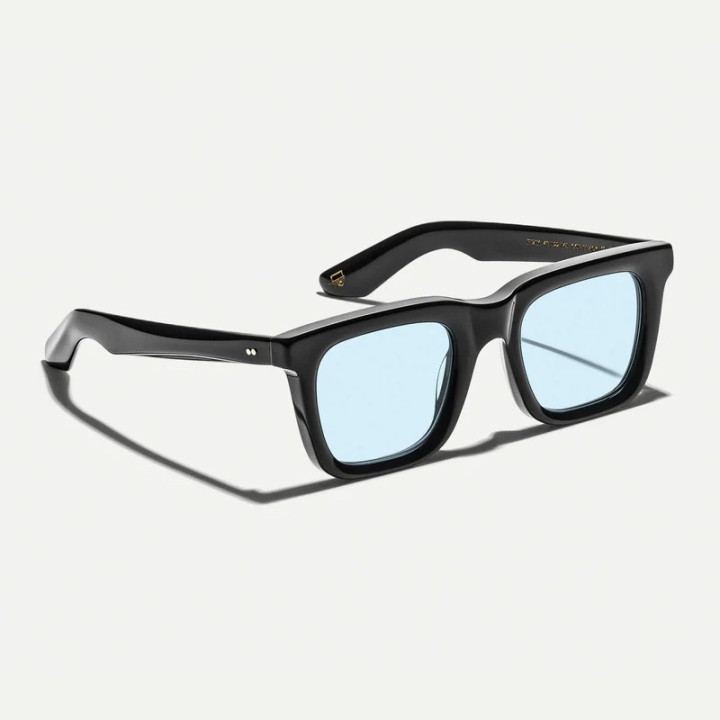 Las Rizik Black con Bel Air Blue Custom tinted lenses vista 3q