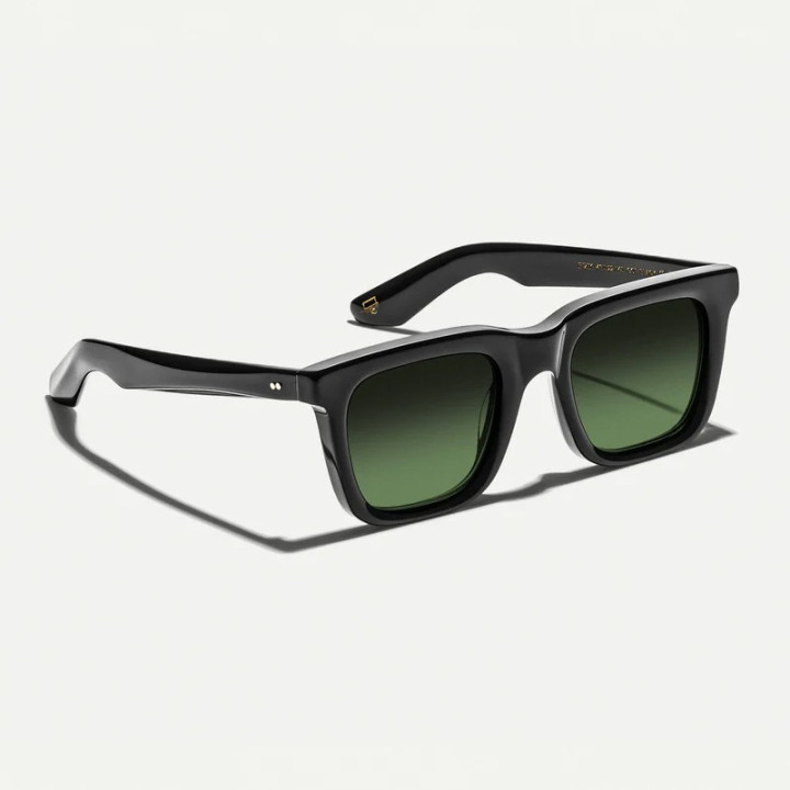 The Rizik Black with Forest Wood Custom tinted lenses 3q view