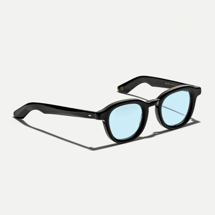 The Dahven Black with Bel Air Blue custom made tints (3q view)