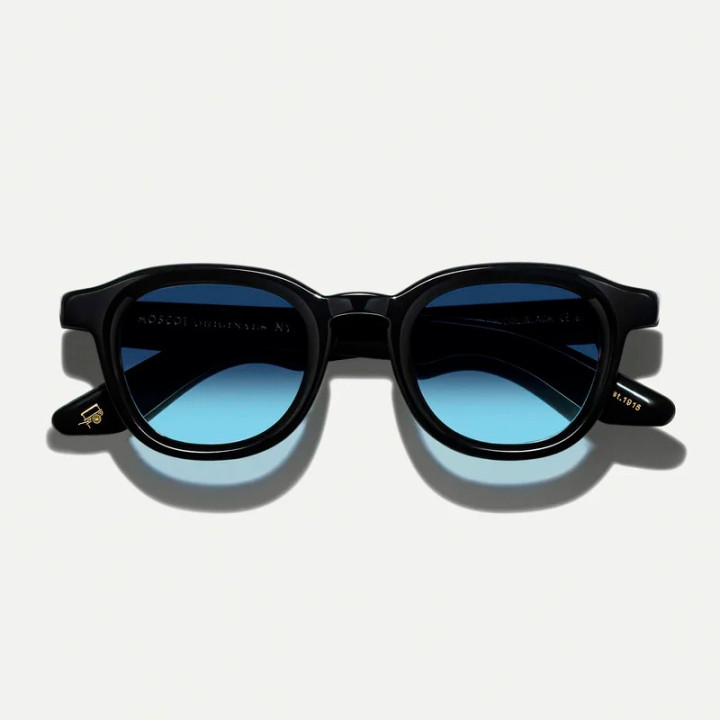 Las Dahven Black con lentes Denim Blue custom made tints