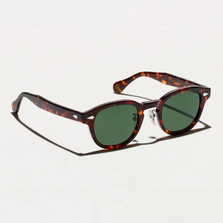 The LEMTOSH SUN with metal nose pads tortoise (3q view)