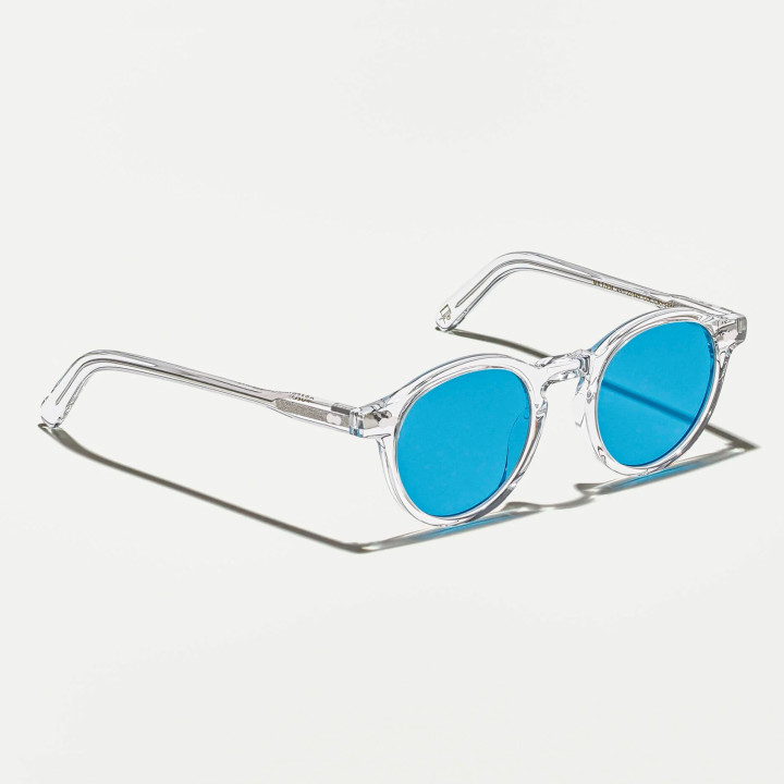 Las Miltzen Crystal con Celebrity Blue  tinted lenses (vista 3q)