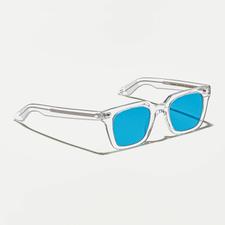 Las Grober Crystal con Celebrity Blue tinted lenses (vista 3q)