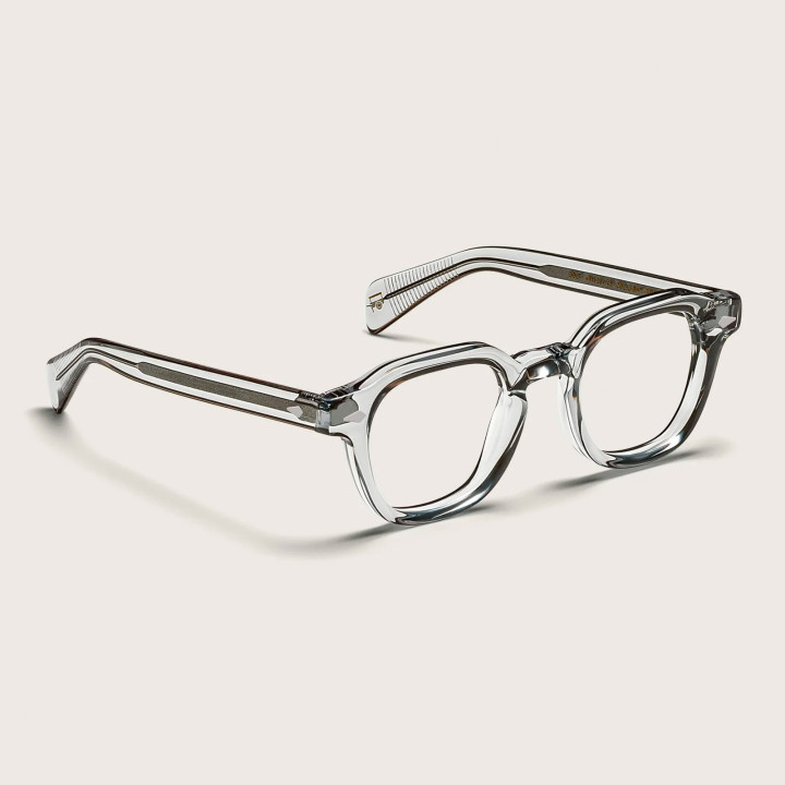 Moscot Dolt en Light Grey (3q view)