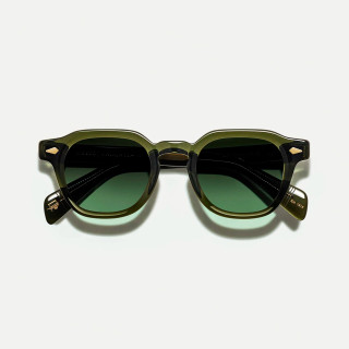 Las Dolt Sun en Dark Green con Forest Wood Custom made tints lenses