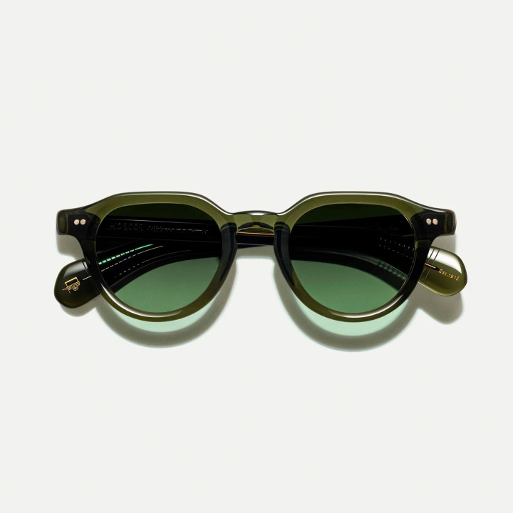 The Baitsim Sun in Dark Green with Forest Wood Custom made tints lenses
