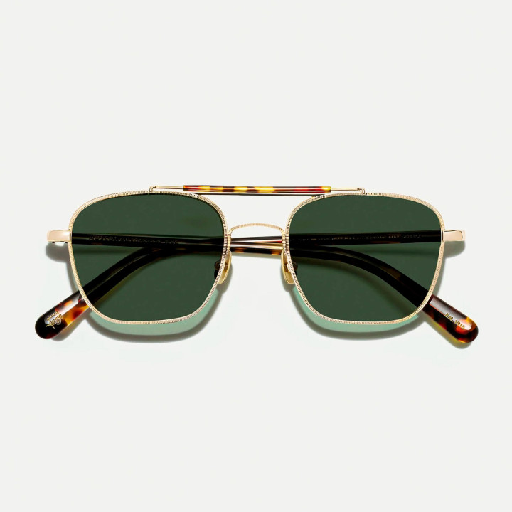Las Gafilta Sun en Gold / Tortoise con lentes minerales G15