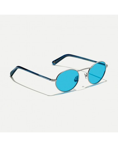 Las Kanaka Sun en silver/ink con lentes CMT Celebrity blue (vista 3q)