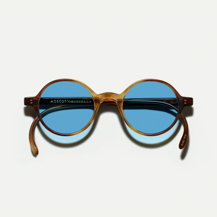 Las Scooch Sun en Tobacco con Bel Air Blue CMT lenses