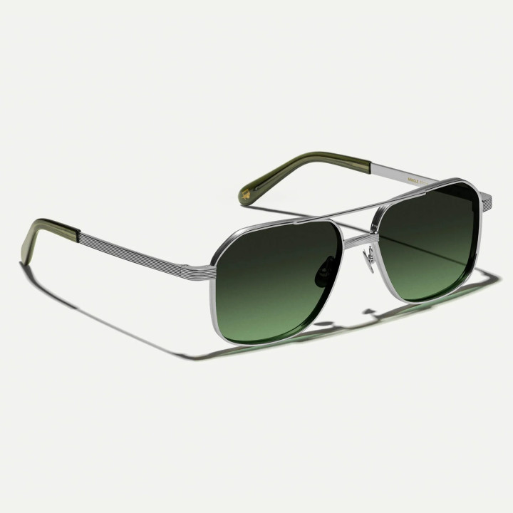 Las Mingle Sun en Silver con Forest Wood CMT lenses (vista 3q)