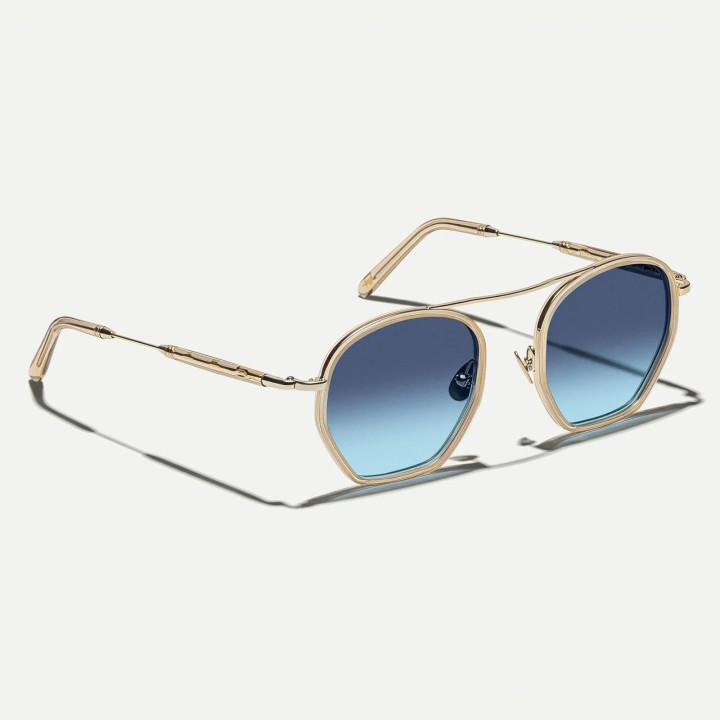 Las Kugel en Cinnamon con Denim Blue CMT lenses (vista 3q)