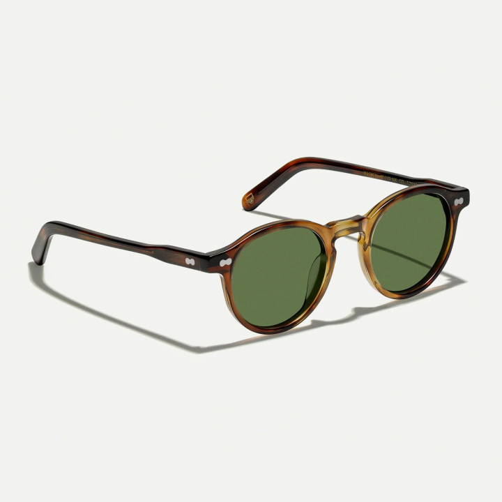 Las Miltzen sun en tobacco con lentes minerales calibar green (vista 3q)