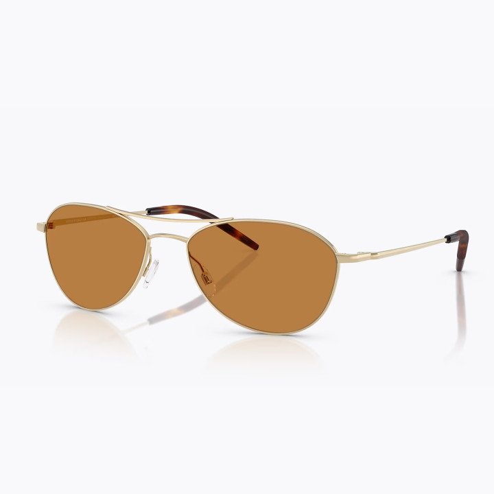 Oliver Peoples Aero II Gold Cognac (3q view)