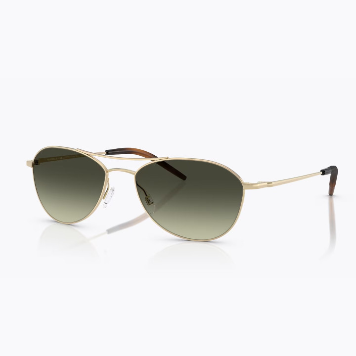 Oliver Peoples Aero II Gold G-15 Gradient (3q view)