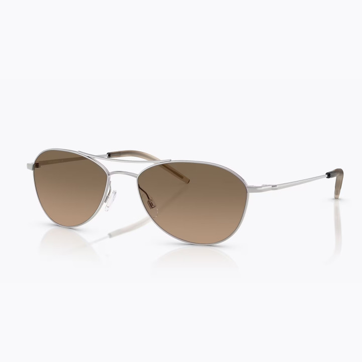Oliver Peoples Aero II Silver Sandstone Gradient Polar (3q view)