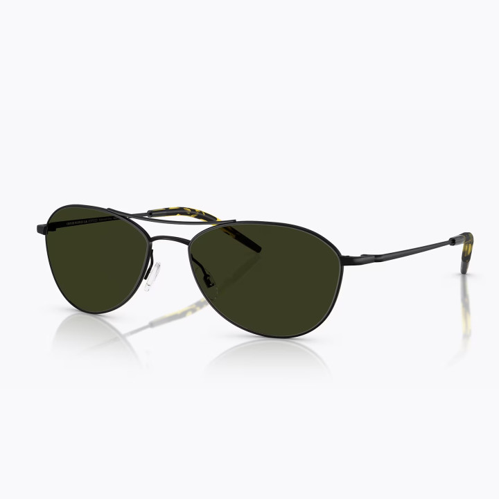 Oliver Peoples Aero II Black matte G-15 Polar (3q view)