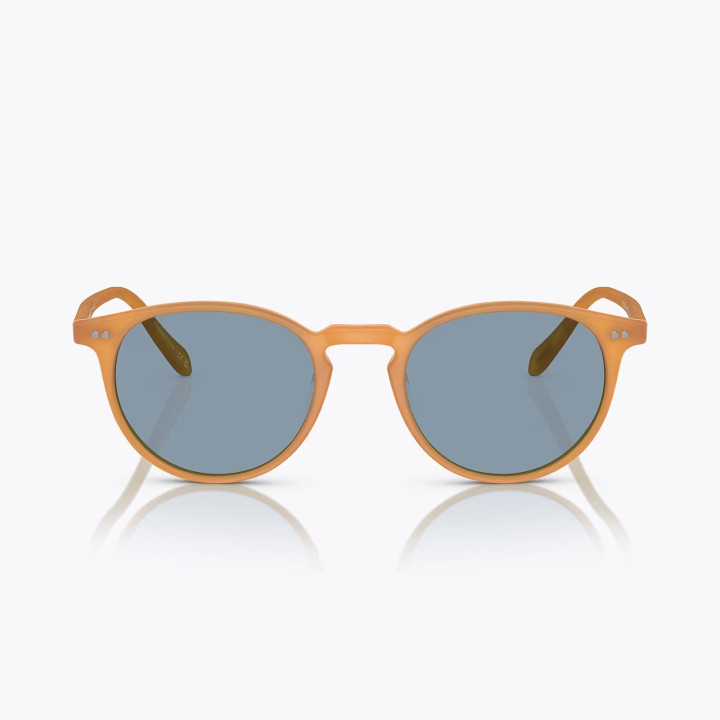 Oliver Peoples Riley Sun Semi matte amber tortoise Cobalto